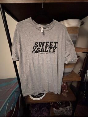 Sweet & Salty-Gray Graphic Tee - 7 Brew Coffee- XL
